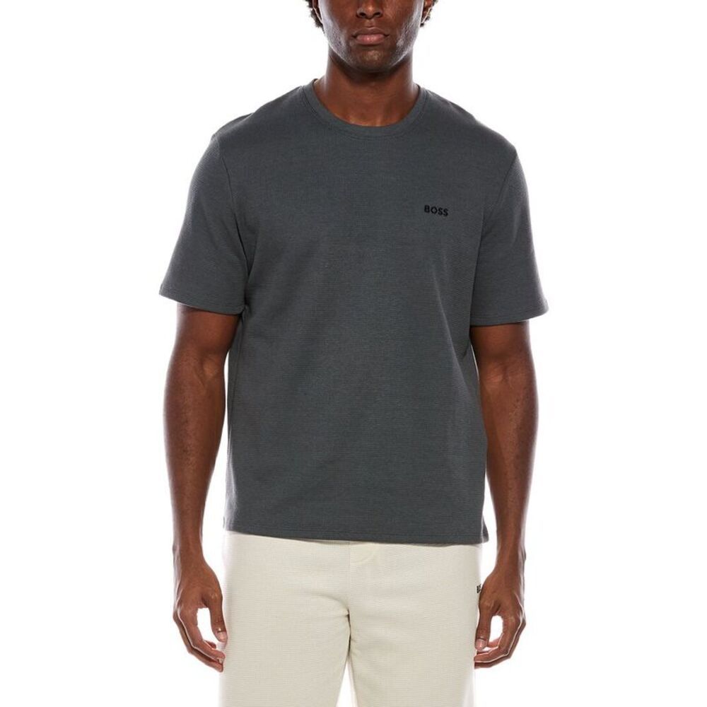 Hugo Boss Mens  Waffle T-Shirt, Green